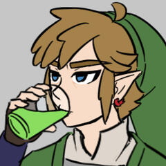 Drawing of Wind Waker Link wearing Link sunglasses